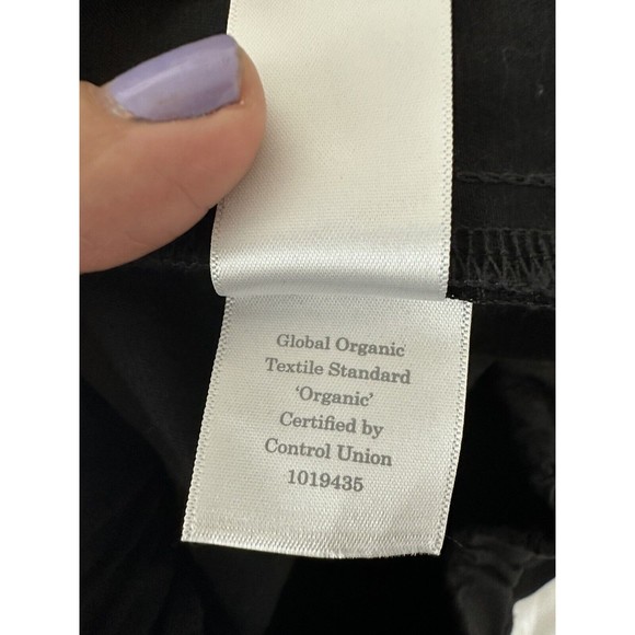 EVERLANE Organic Cotton the Easy Pants Elastic Waist Black Sz 4 - Picture 4 of 12
